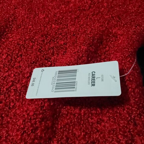 Kim Rogers Womens Sweater Red Size Large Acrylic Blend Long Sleeve Open - Picture 9 of 12